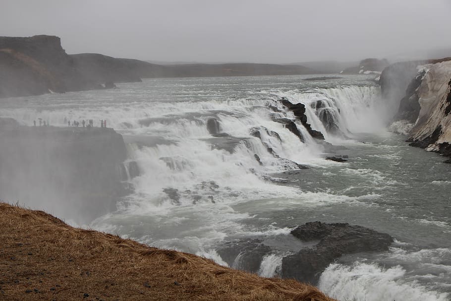 nature, waterfall, iceland, motion, beauty in nature, scenics - nature HD wallpaper