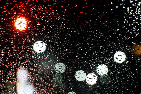 photography of bokeh lights, non, rainwater, reflect, flow HD wallpaper