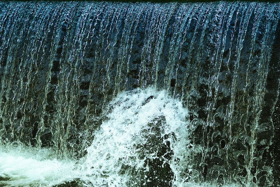 waterfalls during daytime, lock, liquid, running water, cascade