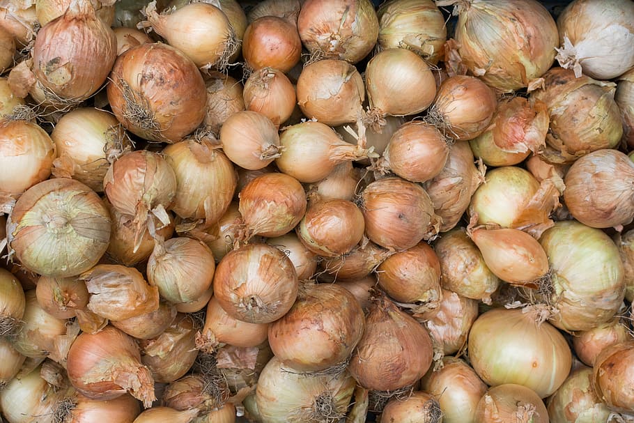 Onions on onions on onions, filled frame, vegetables, food, freshness, HD wallpaper