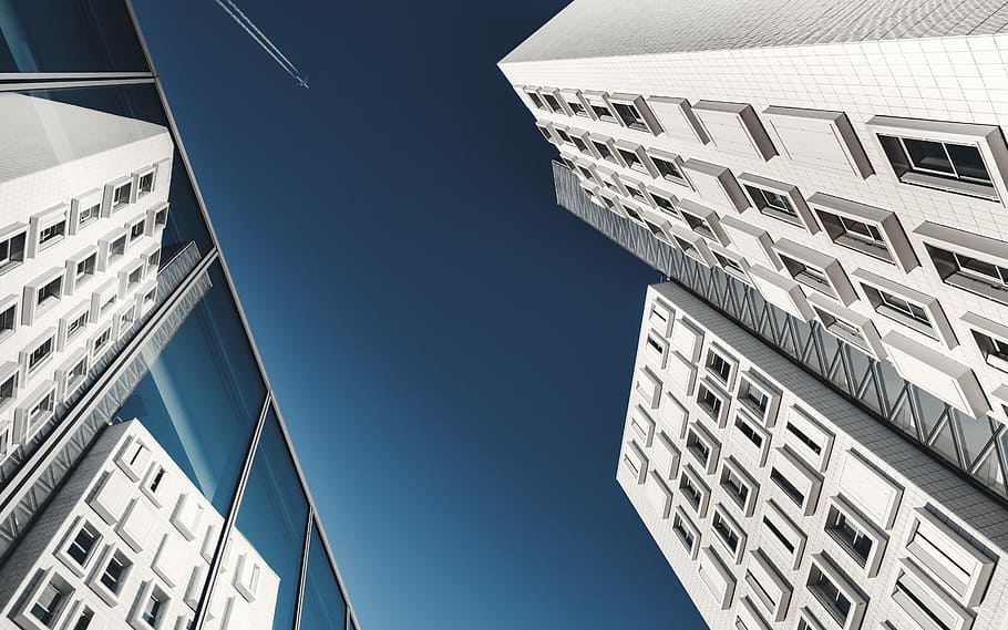 architecture, building, infrastructure, blue, sky, skyscraper HD wallpaper