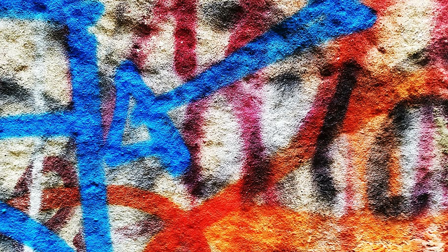 wall, graffiti, texture, template, abstract, multi colored HD wallpaper