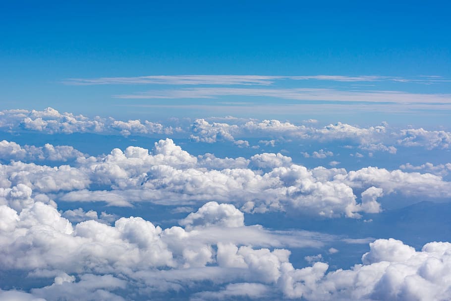 sky, cloud, air, blue sky background, cloud - sky, beauty in nature, HD wallpaper