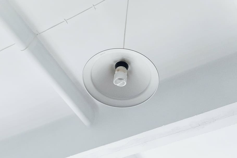 bulb, ceiling, electricity, white, technology, indoors, white color HD wallpaper