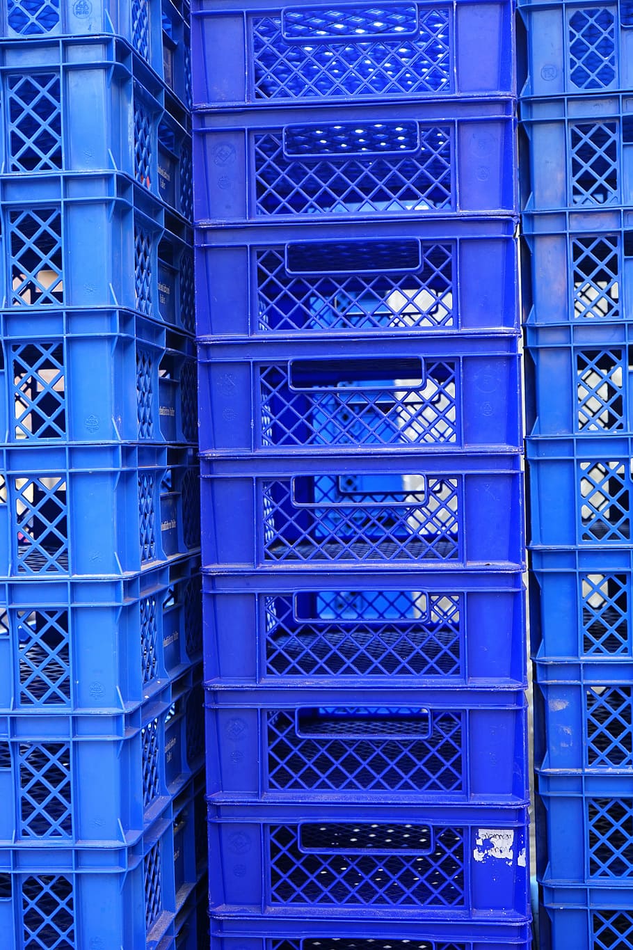boxes, stack boxes, stacking boxes, blue, stacked, transport crates HD wallpaper