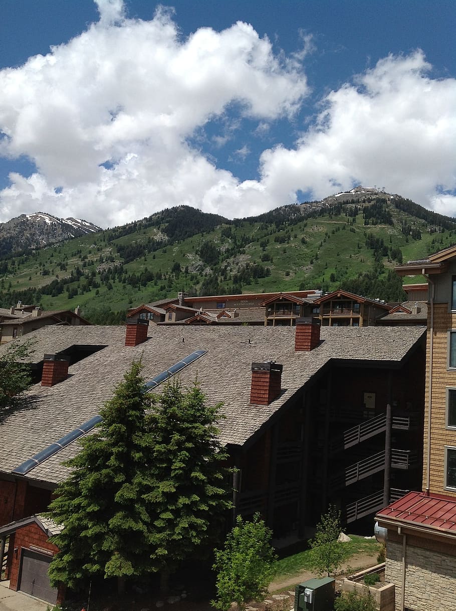mountain, sky, architecture, rock, summer, outdoor, tourism HD wallpaper