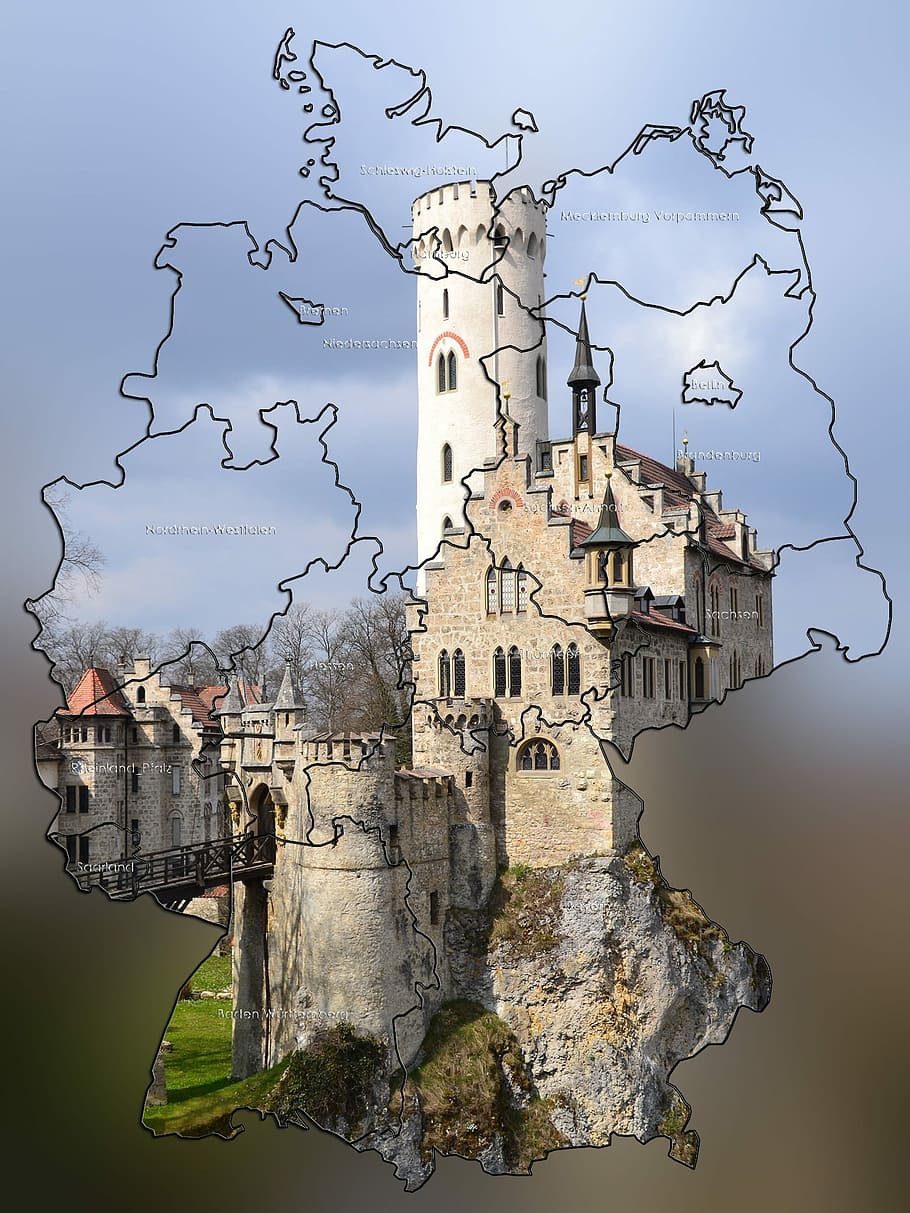 Germany Map, Neuschwanstein Castle, fairy castle, abandoned, history