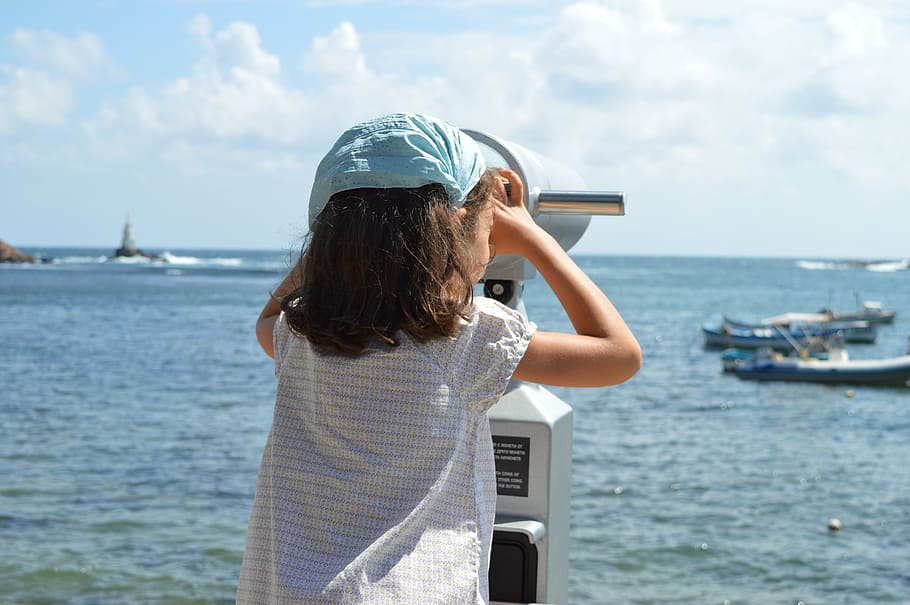 View, Children, Sun, Water, kid, summer, childhood, girl, young HD wallpaper