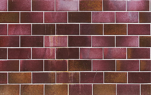 gray and brown brick wall illustration, facade, clinker, tile HD wallpaper
