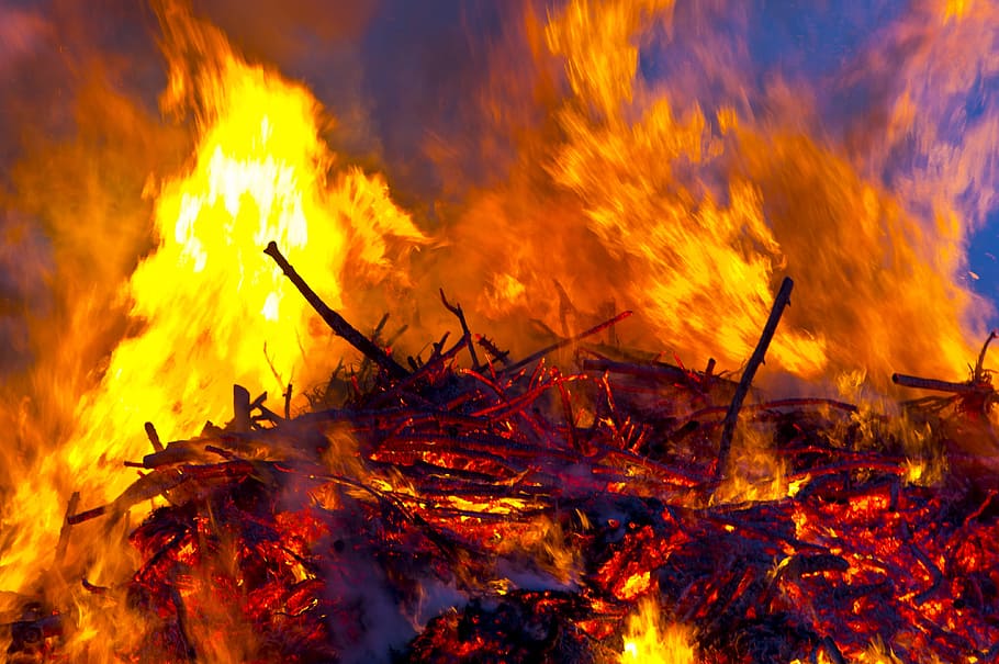 easter fire, flame, customs, burning, fire - natural phenomenon HD wallpaper