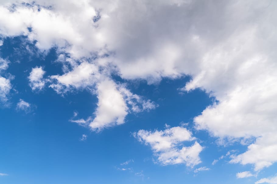 sky, blue, clouds, nature, summer, reflection, nobody, colorful HD wallpaper
