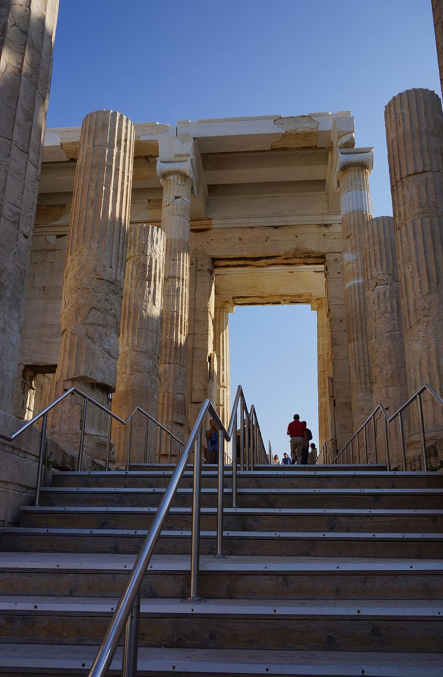 athens, acropolis, greece, architecture, staircase, built structure HD wallpaper