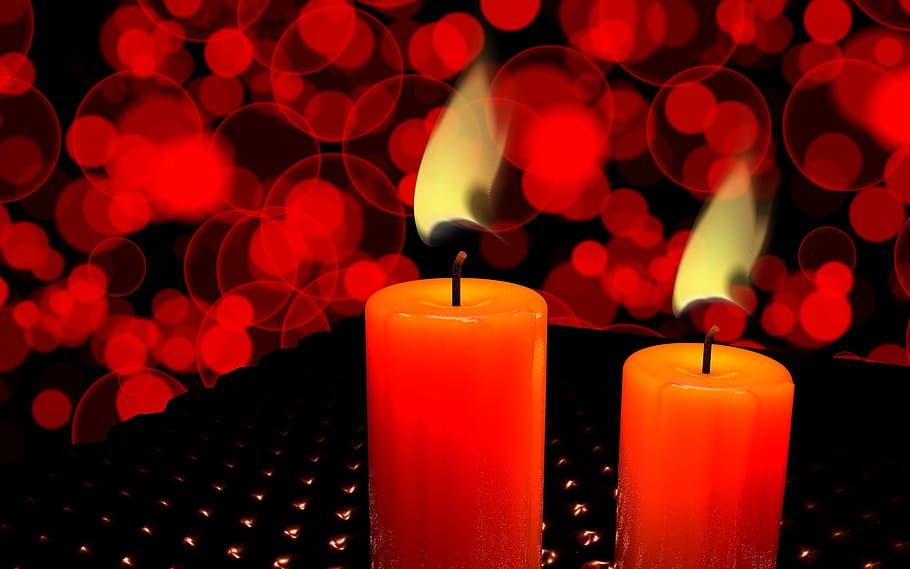 candles, flame, light, candlelight, romance, mourning, atmospheric HD wallpaper