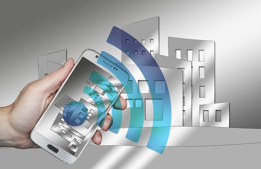 smartphone wifi connection illustration, smart home, technology, HD wallpaper