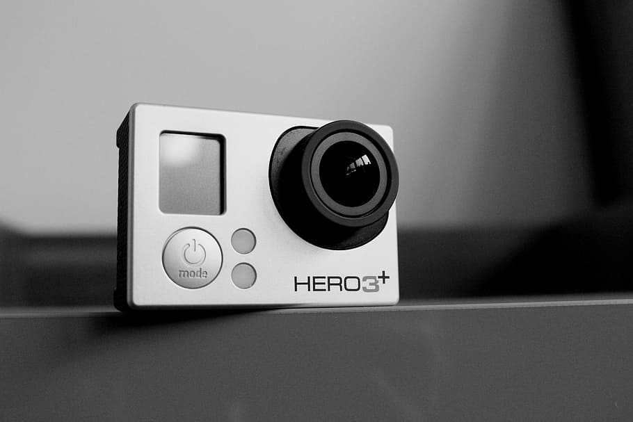 white GoPro Hero3+, camera, video, technology, gadget, equipment HD wallpaper