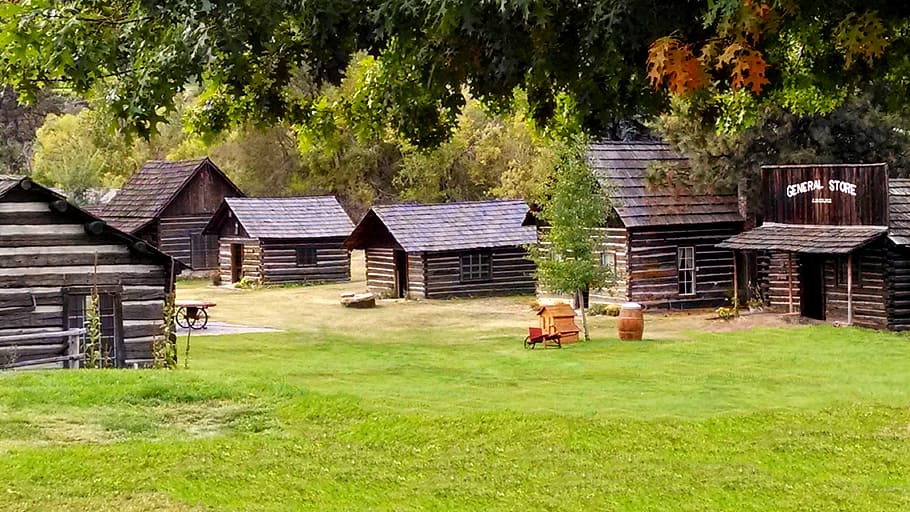 Hd Wallpaper Empty Houses In Forest At Daytime Ghost Town Old