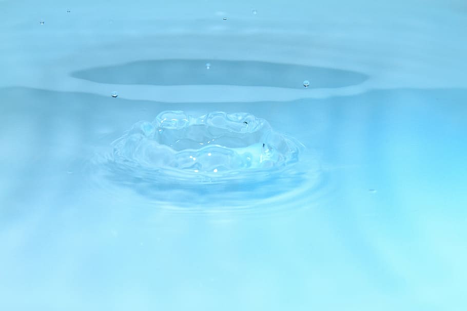 drop, macro, nature, water, blue, no people, indoors, studio shot HD wallpaper