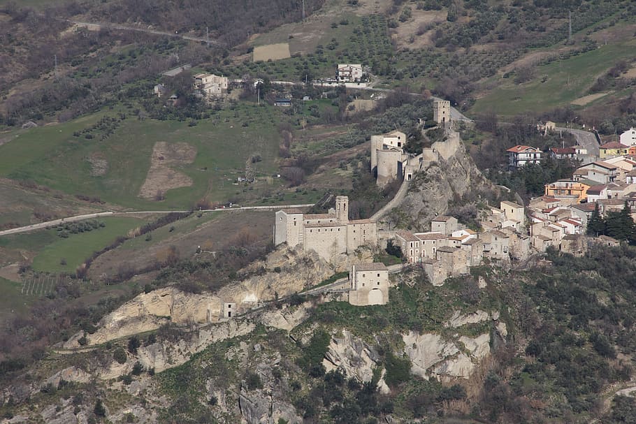 castle, roccascalegna, medieval, architecture, building exterior HD wallpaper