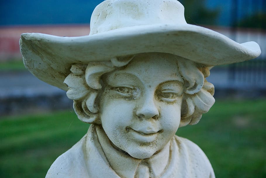 Statue, Decoration, Sculpture, boy, day, outdoors, child, close-up HD wallpaper