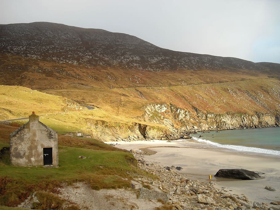 Ireland, Achill, Landscape, Island, nature, irish, sea, ocean, HD wallpaper