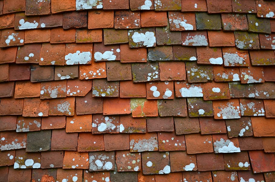 wall, tiles, old, red, pattern, brick, background, roof, backgrounds HD wallpaper