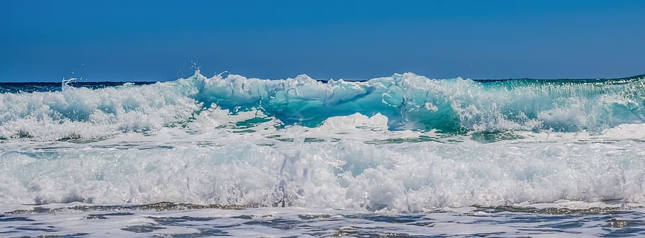 body of water, wave, smashing, spray, foam, nature, splash HD wallpaper
