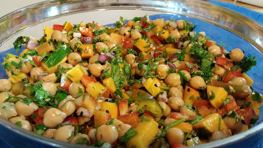 Chick-Pea, Salad, Cooking, food and drink, healthy eating, bowl HD wallpaper