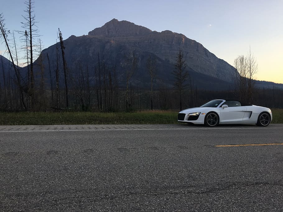 forest, fire, car, audi, highway, road, transportation, outdoors HD wallpaper