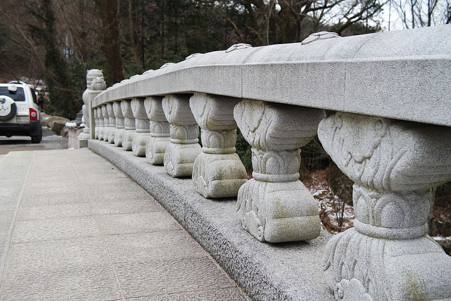 Bridge, Ishibashi, Temples, Way, temples way, tree, outdoors HD wallpaper
