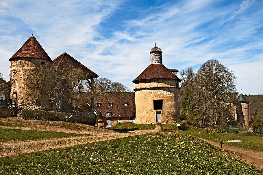 castle, chatelux, yonne, park, monument, architecture, built structure, HD wallpaper