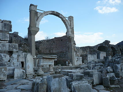 turkey, ephesus, antiquity, celsus library, ruins, ruined city HD wallpaper