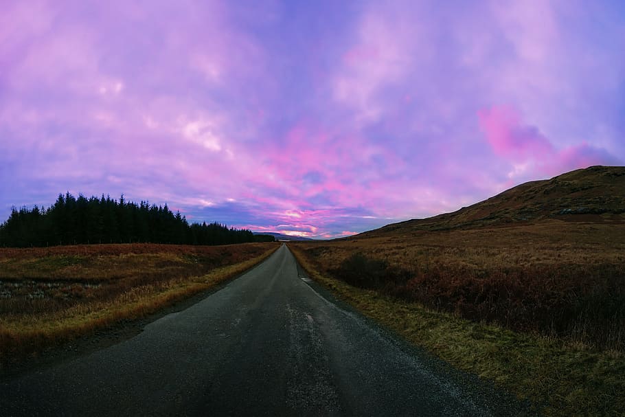 sunset, scotland, landscape, scottish, sky, highlands, scenery, HD wallpaper