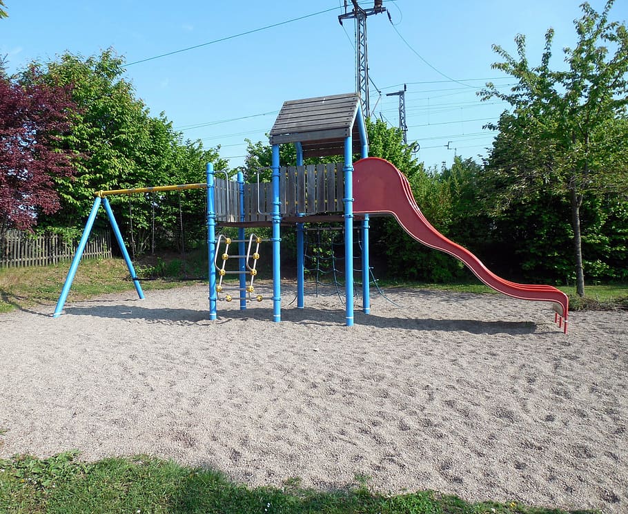 playground, game device, slide, fun, children's playground
