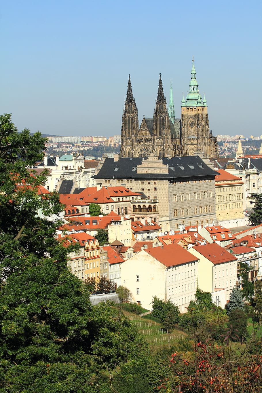 Prague, View, Landscape, tree, no people, travel destinations HD wallpaper