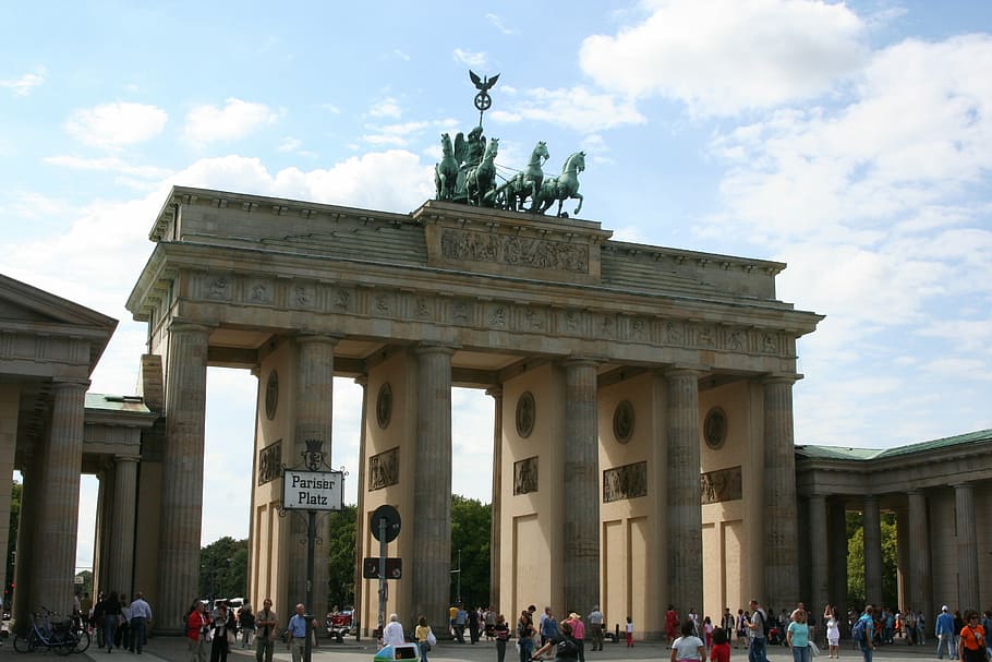 berlin, brandenburg gate, quadriga, landmark, goal, capital, HD wallpaper