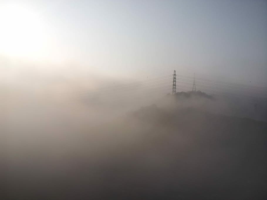 Cloud, Fog, Solar, Iron Tower, sky, no people, outdoors, nature HD wallpaper