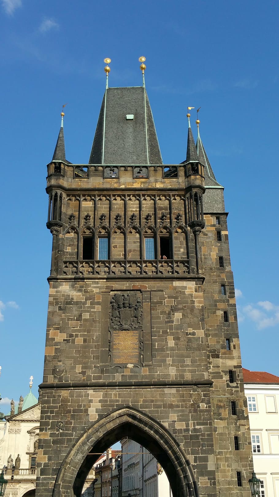 prague, tower, czech, gothic, architecture, europe, built structure HD wallpaper