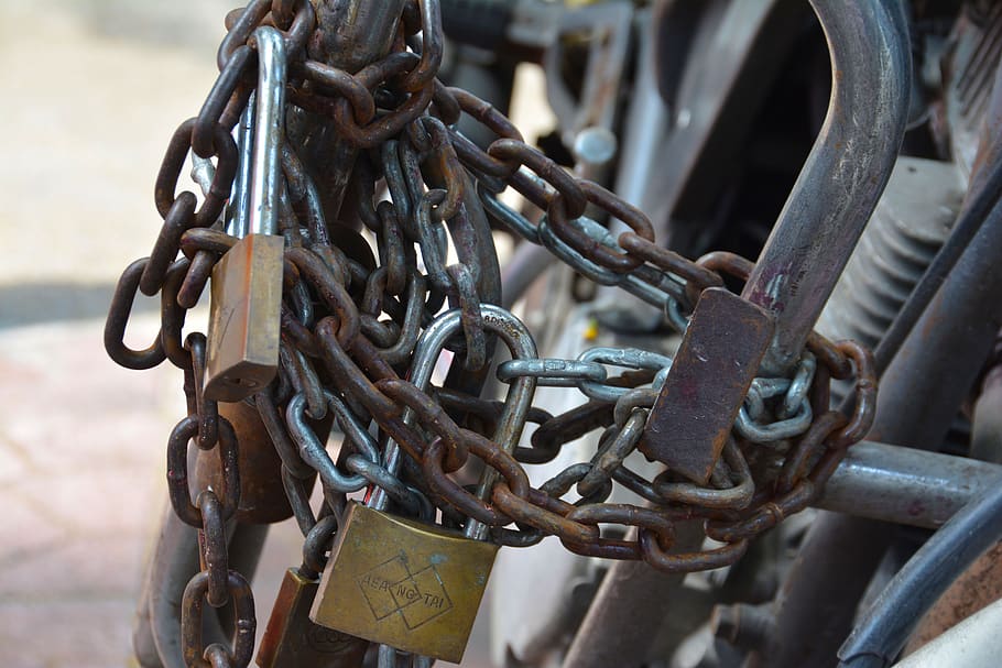 chain, lock, security, padlock, protection, safety, metal, secure, HD wallpaper
