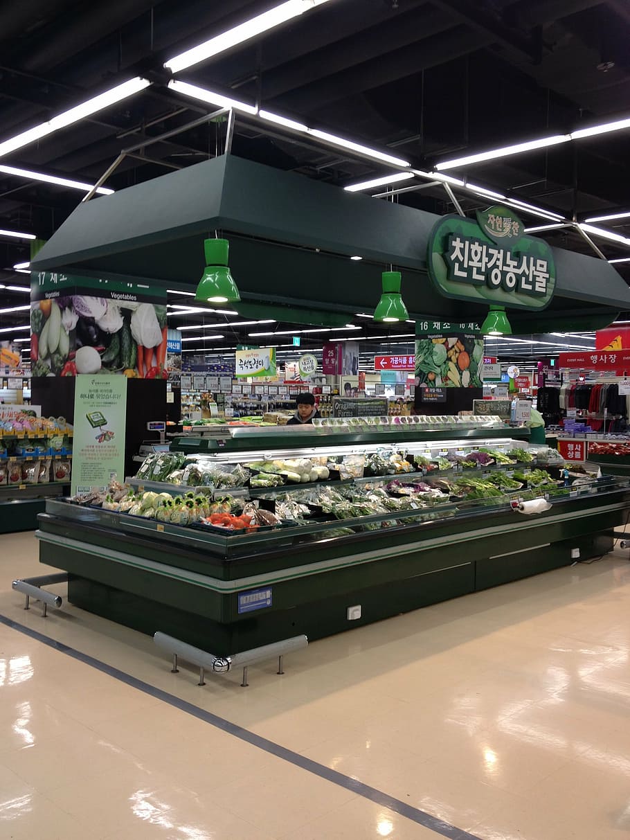 supermarket, korea, vegetable, retail, choice, variation, food and drink HD wallpaper