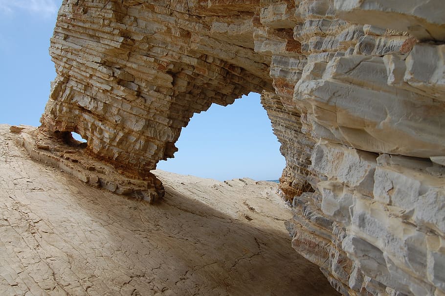 limestone, rock, arch, erosion, nature, architecture, solid HD wallpaper