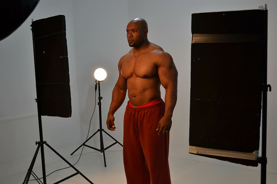 strong, bodybuilding, male, studio, photo shoot, men, shirtless, HD wallpaper