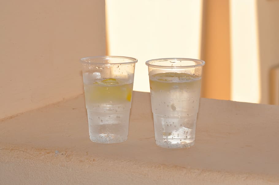 plastic glass, lemon, drinks, fest, household equipment, food and drink HD wallpaper