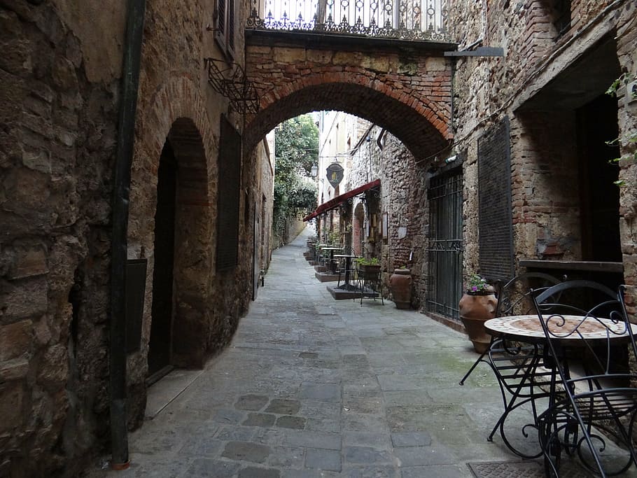 italy, massa marittima, idyll, architecture, street, old, history HD wallpaper