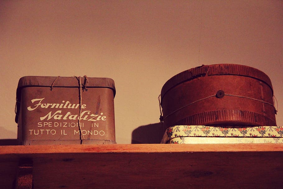 box, antique, vintage, christmas, retro, wooden, aged, set HD wallpaper