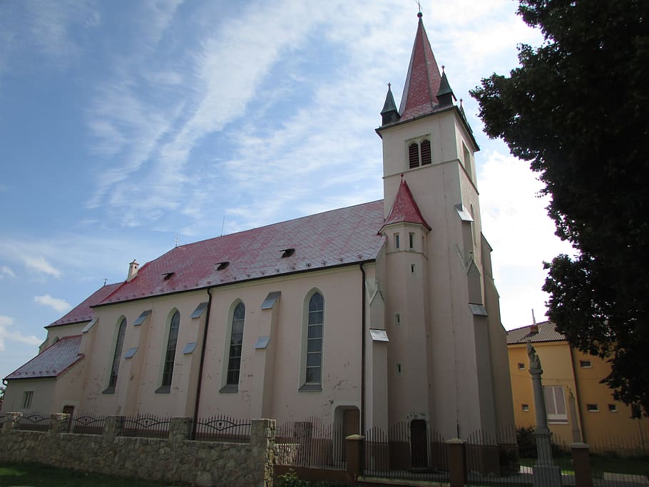 zavar, slovakia, church, building exterior, architecture, built structure HD wallpaper