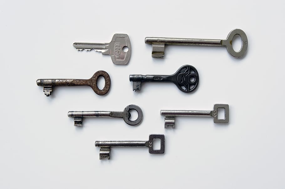 keys, metal, security, lock, safety, secure, old, secret, steel, HD wallpaper