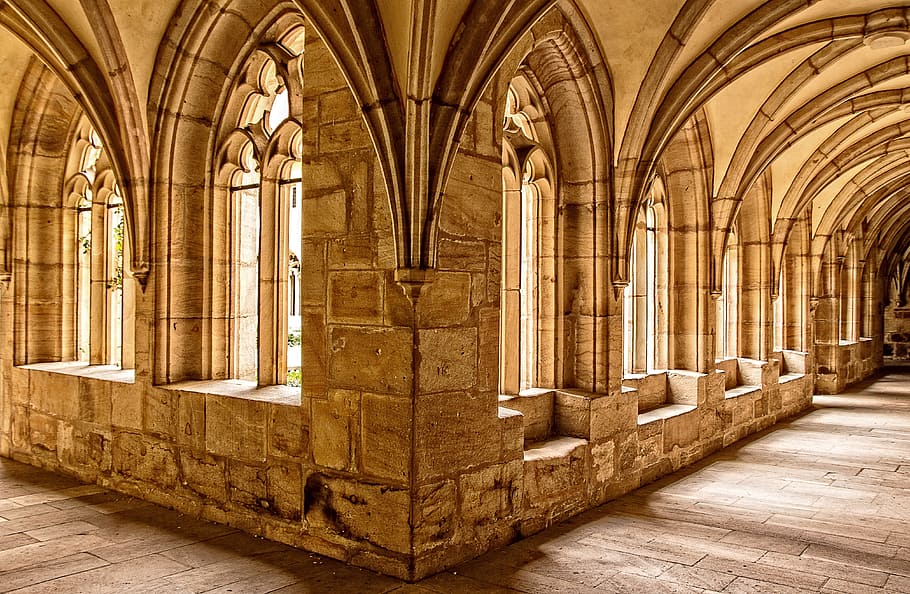 monastery, cloister, middle ages, church, former monastery HD wallpaper