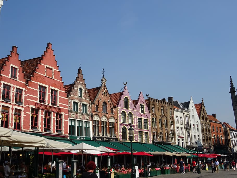 bruges, belgium, facade, building, old town, architecture, building exterior HD wallpaper
