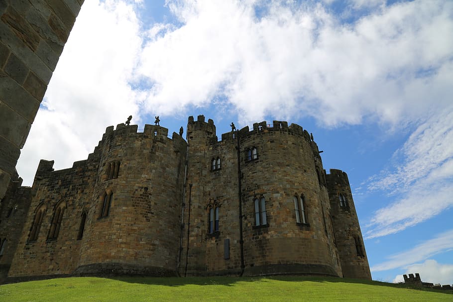 castle, alnwick castle, england, northumberland, harry potter, HD wallpaper