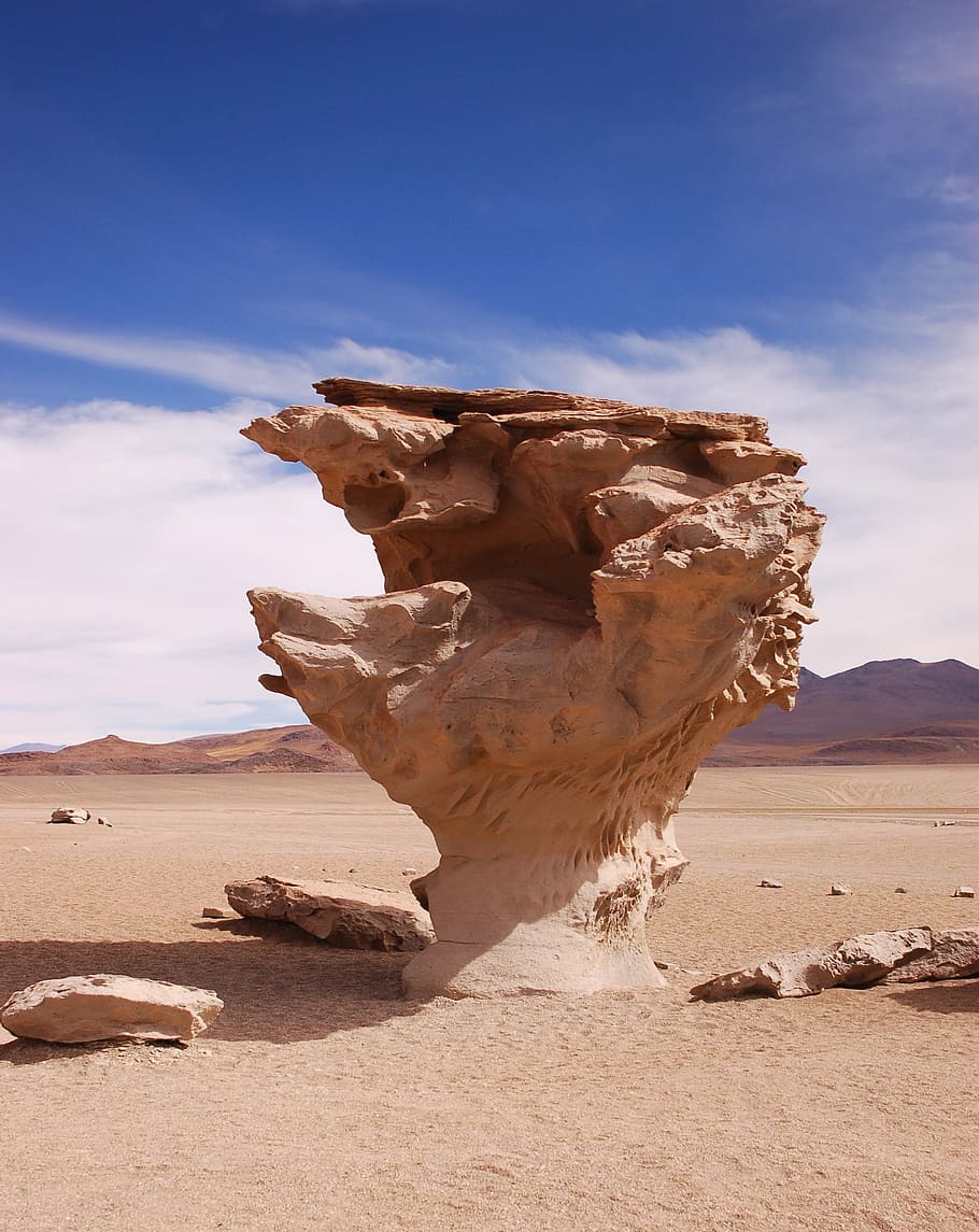 bolivia, laguna, desert, sky, rock formation, scenics - nature HD wallpaper